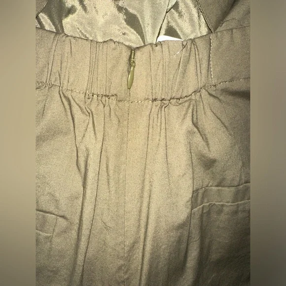 J CREW Olive Green Wrap-Tie Jumpsuit Stretch Paplin Size 2 - Picture 5 of 8